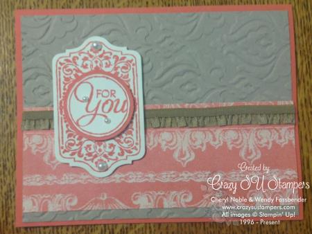 Chalk Talk and Ruffled Ribbon Card